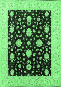 Oriental Emerald Green Traditional Rug, urb475emgrn