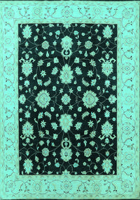 Oriental Turquoise Traditional Rug, urb475turq