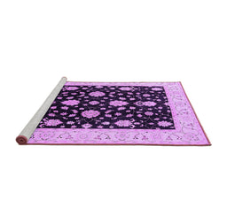 Sideview of Machine Washable Oriental Purple Traditional Area Rugs, wshurb475pur