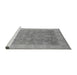 Sideview of Machine Washable Oriental Gray Traditional Rug, wshurb476gry