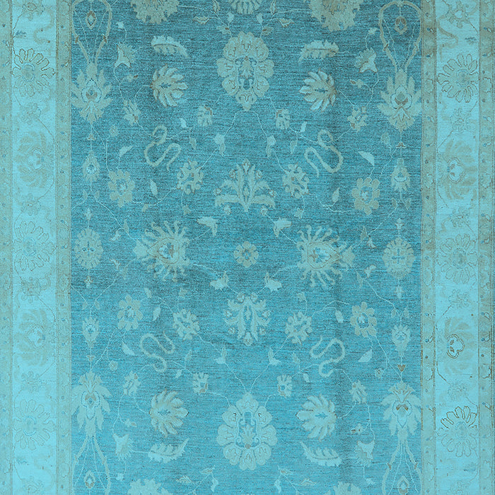 Oriental Light Blue Traditional Rug, urb476lblu