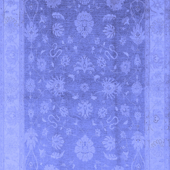 Machine Washable Oriental Blue Traditional Rug, wshurb476blu