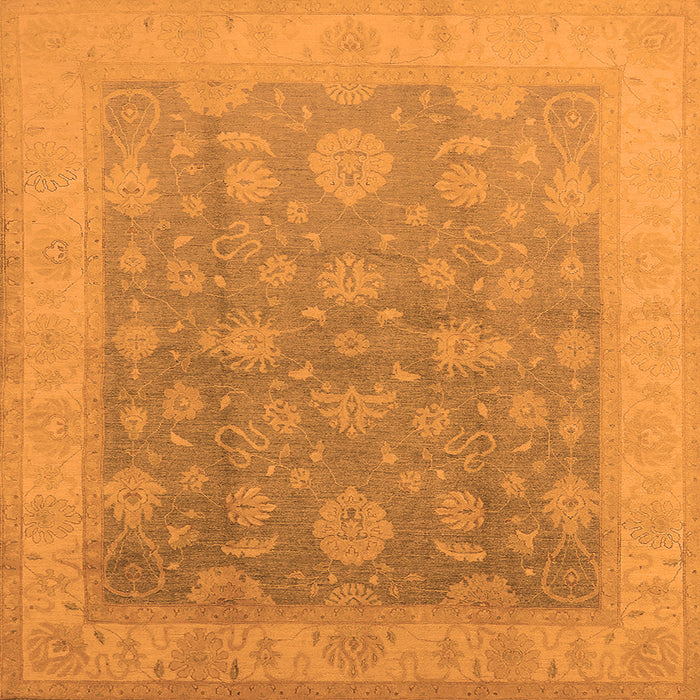 Square Oriental Orange Traditional Rug, urb476org