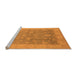 Sideview of Machine Washable Oriental Orange Traditional Area Rugs, wshurb476org