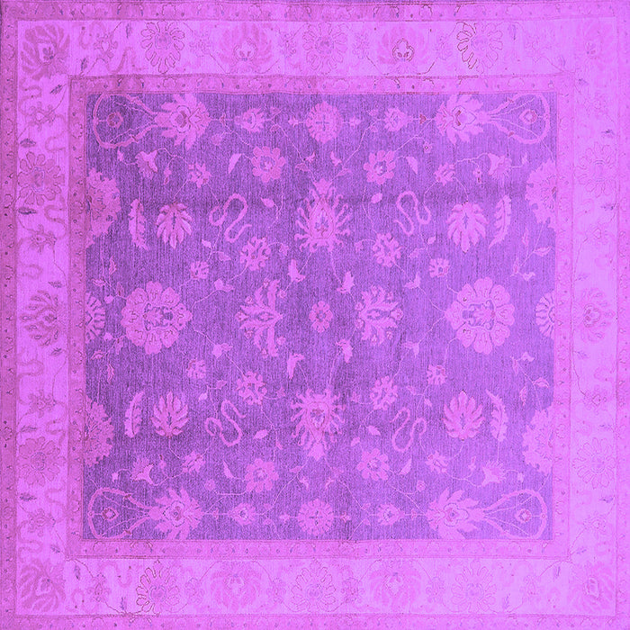 Square Oriental Purple Traditional Rug, urb476pur