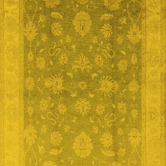 Oriental Yellow Traditional Rug, urb476yw