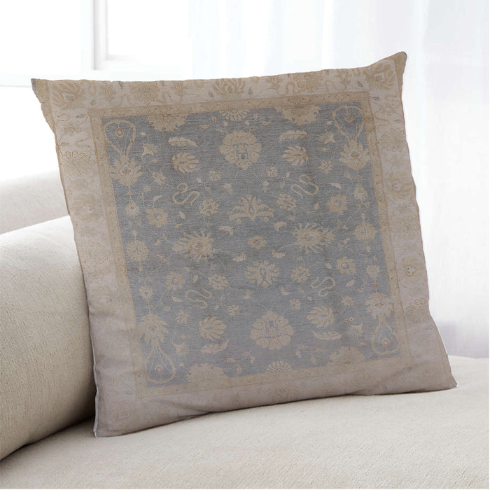 Lifestyle Image of Mid-Century Modern Urban Square Rose Dust Purple Throw Pillow, 18 inch by 18 inch, pwurb476