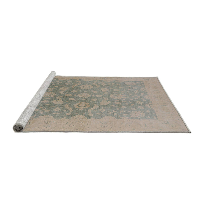Sideview of Machine Washable Industrial Modern Brown Rug, wshurb477
