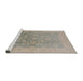 Sideview of Machine Washable Industrial Modern Brown Rug, wshurb477