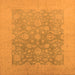 Square Oriental Orange Traditional Rug, urb477org