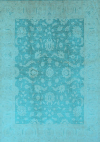 Oriental Light Blue Traditional Rug, urb477lblu