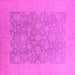 Square Oriental Pink Traditional Rug, urb477pnk