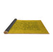 Sideview of Oriental Yellow Traditional Rug, urb477yw