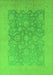 Oriental Green Traditional Rug, urb477grn