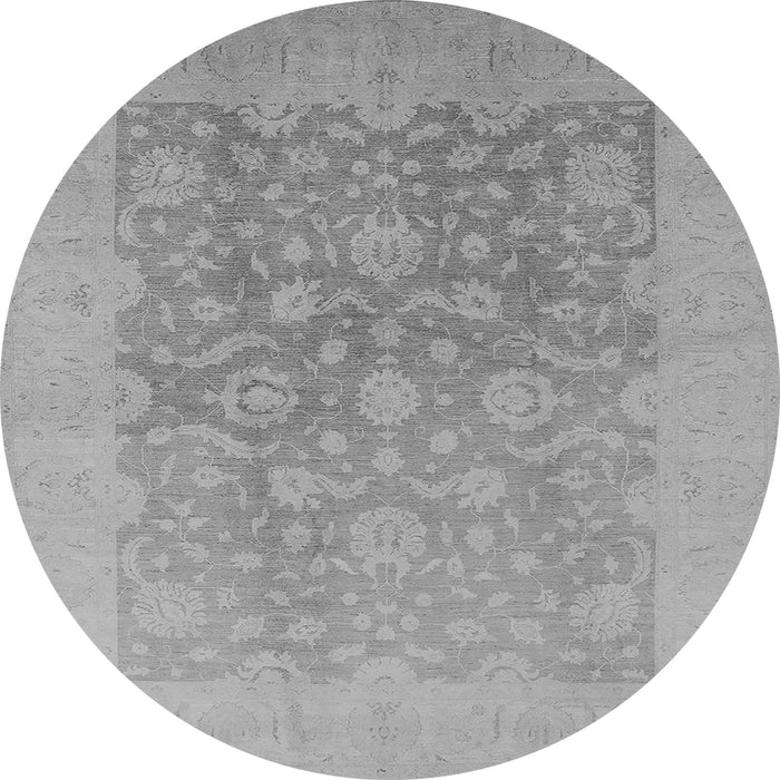 Round Oriental Gray Traditional Rug, urb477gry