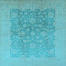 Square Oriental Light Blue Traditional Rug, urb477lblu