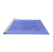 Sideview of Machine Washable Oriental Blue Traditional Rug, wshurb477blu