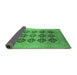 Sideview of Oriental Emerald Green Traditional Rug, urb478emgrn