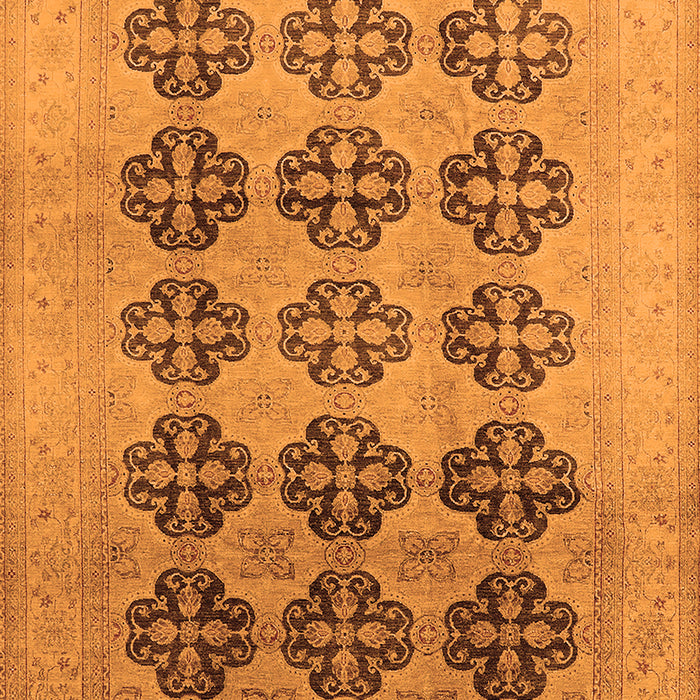 Machine Washable Oriental Orange Traditional Area Rugs, wshurb478org