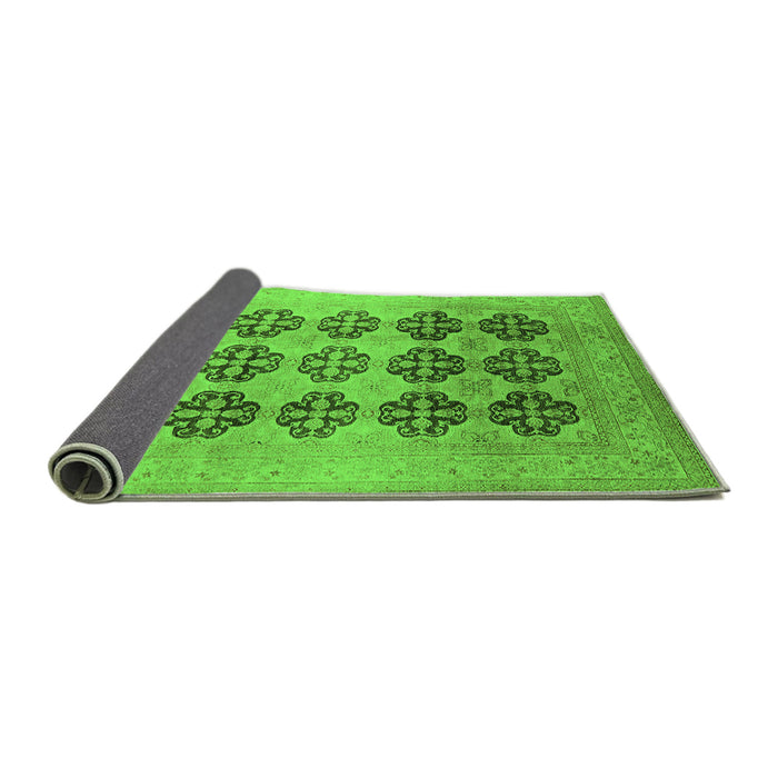 Sideview of Oriental Green Traditional Rug, urb478grn