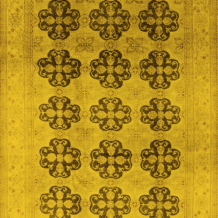 Oriental Yellow Traditional Rug, urb478yw