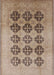Mid-Century Modern Sienna Brown Oriental Rug, urb478