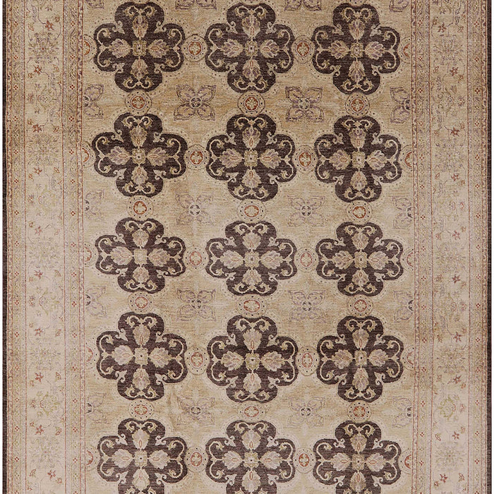 Mid-Century Modern Sienna Brown Oriental Rug, urb478