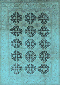 Oriental Light Blue Traditional Rug, urb478lblu