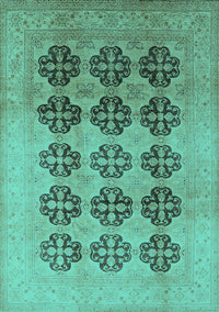 Oriental Turquoise Traditional Rug, urb478turq