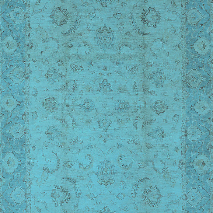 Machine Washable Oriental Light Blue Industrial Rug, wshurb479lblu