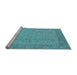 Sideview of Machine Washable Oriental Light Blue Industrial Rug, wshurb479lblu