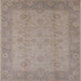 Square Mid-Century Modern Rose Purple Oriental Rug, urb479