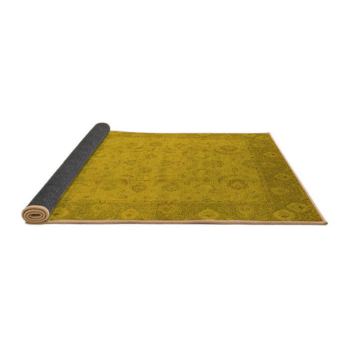 Sideview of Oriental Yellow Industrial Rug, urb479yw