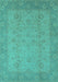 Oriental Turquoise Industrial Rug, urb479turq