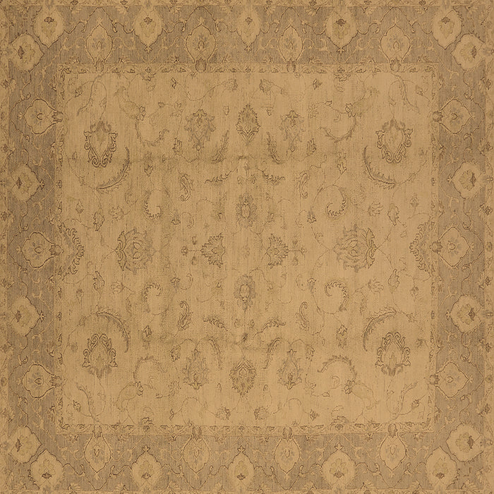 Square Oriental Brown Industrial Rug, urb479brn