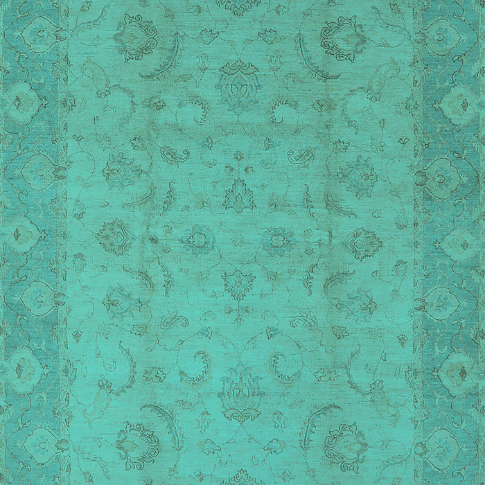 Machine Washable Oriental Turquoise Industrial Area Rugs, wshurb479turq
