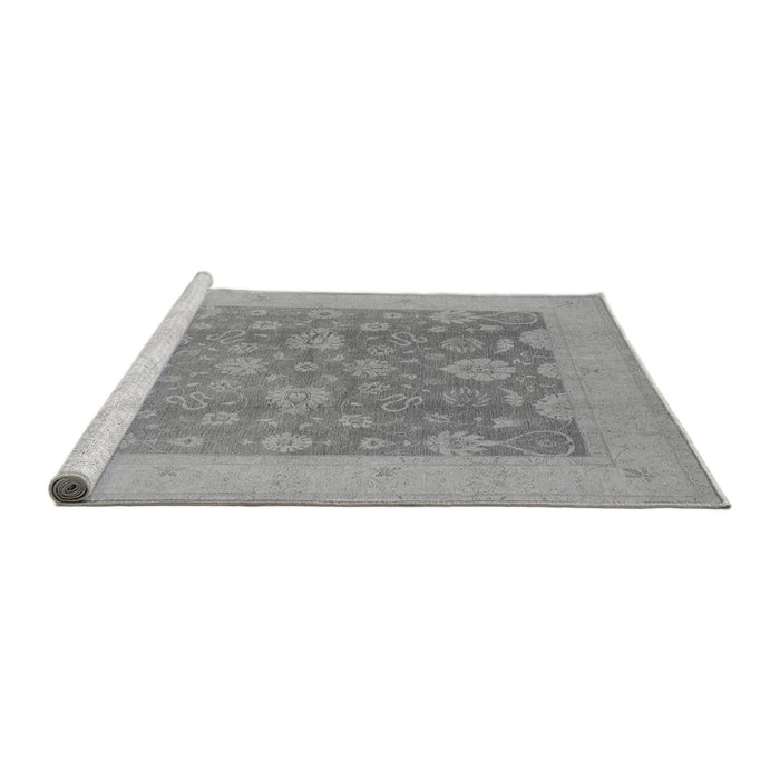 Sideview of Machine Washable Oriental Gray Traditional Rug, wshurb480gry