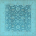 Square Oriental Light Blue Traditional Rug, urb480lblu