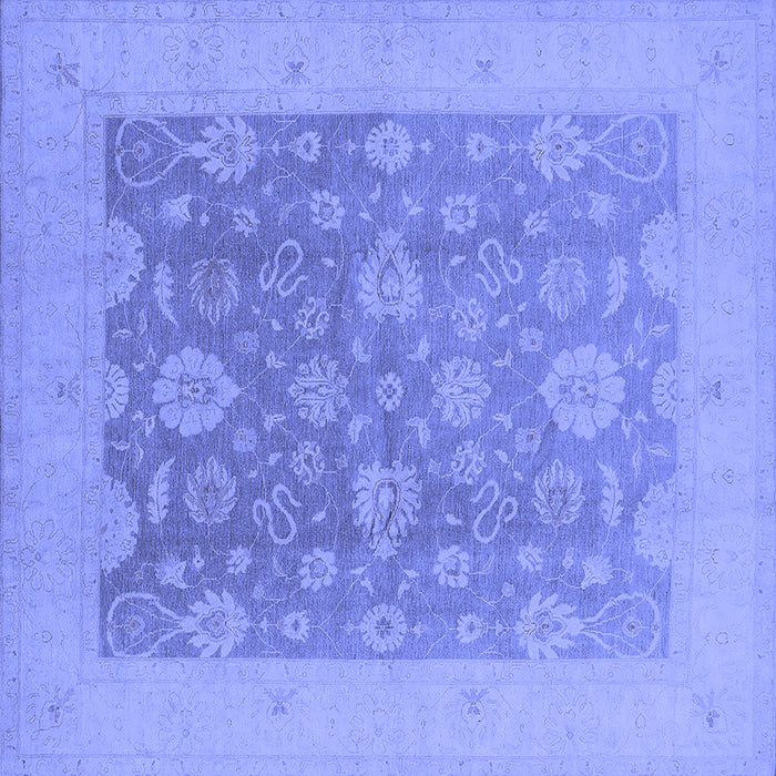 Square Oriental Blue Traditional Rug, urb480blu