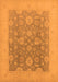 Machine Washable Oriental Orange Traditional Area Rugs, wshurb480org