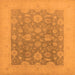 Square Oriental Orange Traditional Rug, urb480org