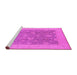 Sideview of Machine Washable Oriental Pink Traditional Rug, wshurb480pnk
