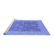 Sideview of Machine Washable Oriental Blue Traditional Rug, wshurb480blu