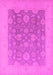 Machine Washable Oriental Pink Traditional Rug, wshurb480pnk