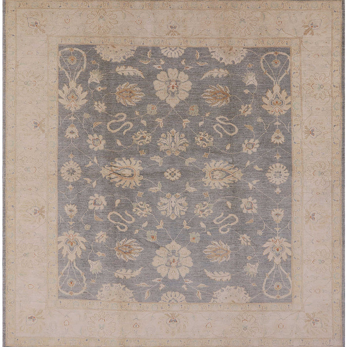 Square Mid-Century Modern Rose Purple Oriental Rug, urb480