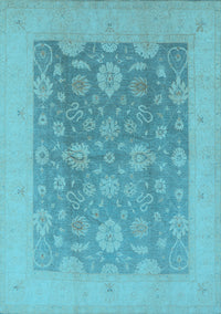 Oriental Light Blue Traditional Rug, urb480lblu