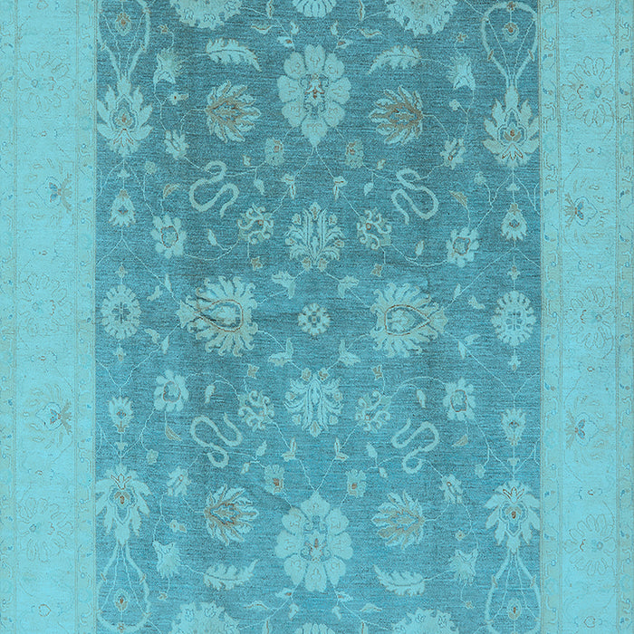 Oriental Light Blue Traditional Rug, urb480lblu