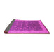Sideview of Oriental Pink Traditional Rug, urb481pnk