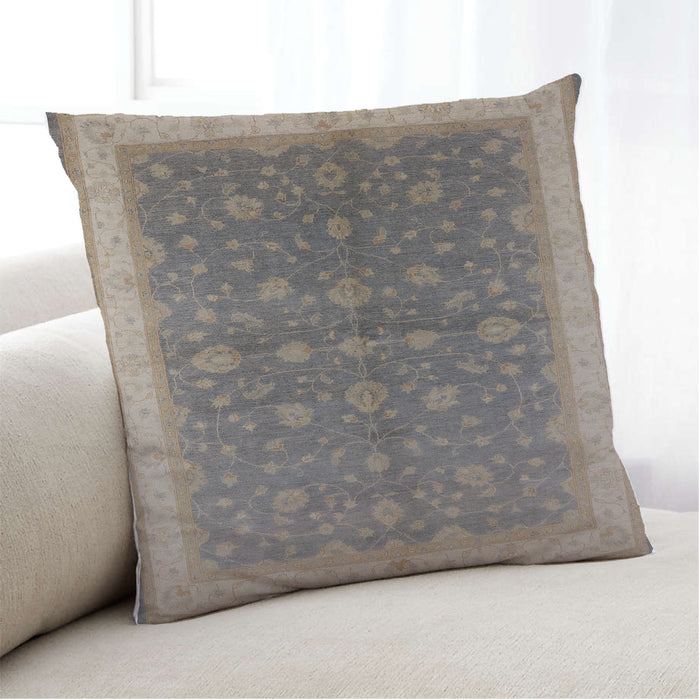 Lifestyle Image of Mid-Century Modern Urban Square Sandstone Brown Throw Pillow, 18 inch by 18 inch, pwurb481