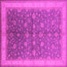 Square Oriental Pink Traditional Rug, urb481pnk